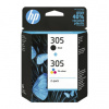 Hewlett - Packard KAZETA HP 6ZD17AE 2-pack No.305 čierna, farebná Hewlett - Packard KAZETA HP 6ZD17AE 2-pack No.305 čierna, farebná