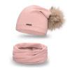 Dámsky set čiapka + nakrčník 67B ružová Dámsky set čiapka + nakrčník 67B ružová