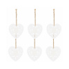 SPRINGOS Vianočné drevené ozdoby - srdce, sada 6ks SPRINGOS Vianočné drevené ozdoby - srdce, sada 6ks