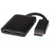 Adaptér DisplayPort - 2x HDMI , rozšíření + zrcadlení obrazu, 4K*2K@30Hz Adaptér DisplayPort - 2x HDMI , rozšíření + zrcadlení obrazu, 4K*2K@30Hz