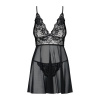 Idillia Babydoll so stringami Čierna S/M Obsessive Idillia Babydoll so stringami Čierna S/M Obsessive