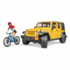 Bruder 2543 Jeep Wrangler Rubicon Unlimited s horským bicyklom a cyklistom Bruder 2543 Jeep Wrangler Rubicon Unlimited s horským bicyklom a cyklistom