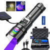 VÝKONNÁ TAKTICKÁ LED BATERKA , NABÍJATEĽNÁ, ZOOM+UV, HLAVNÉ SVETLO, 2 V 1 VÝKONNÁ TAKTICKÁ LED BATERKA , NABÍJATEĽNÁ, ZOOM+UV, HLAVNÉ SVETLO, 2 V 1