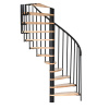 Minka STAIRS Priestorovo točité schodisko Luna buk/čierna 101-155 x 57-84 cm Minka STAIRS Priestorovo točité schodisko Luna buk/čierna 101-155 x 57-84 cm