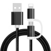 Bomba Micro USB, iPhone kábel 2v1 Farba: Čierna Bomba Micro USB, iPhone kábel 2v1 Farba: Čierna