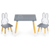 EcoToys detská sada stolček a dve stoličky Zajačik WH141 EcoToys detská sada stolček a dve stoličky Zajačik WH141