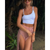BeChick Bílá sportovní podprsenka One Shoulder BeChick ❤ - XS/S BeChick Bílá sportovní podprsenka One Shoulder BeChick ❤ - XS/S