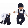 Z&Z 5-dielna pletená sada Boy, body, nohavice, čiapočka motýlik, topánočky, granát, veľ.62 Z&Z 5-dielna pletená sada Boy, body, nohavice, čiapočka motýlik, topánočky, granát, veľ.62