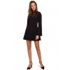 Dámske mini šaty s prestrihnutým lemom K021 black - Makover XXL Dámske mini šaty s prestrihnutým lemom K021 black - Makover XXL