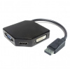 Adaptér DisplayPort - HDMI + DVI + VGA 1080p (4K over HDMI) Adaptér DisplayPort - HDMI + DVI + VGA 1080p (4K over HDMI)