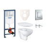 Grohe Cenově zvýhodněný závěsný WC set do lehkých stěn / předstěnová montáž+ WC Bau Ceramic SIKOGRS3G0 Grohe Cenově zvýhodněný závěsný WC set do lehkých stěn / předstěnová montáž+ WC Bau Ceramic SIKOGRS3G0