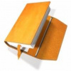Obal na knihu kožený se záložkou, žlutý Obal na knihu kožený se záložkou, žlutý