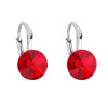 Strieborné náušnice visiace s kryštálmi Swarovski červené okrúhle 31229.3 Strieborné náušnice visiace s kryštálmi Swarovski červené okrúhle 31229.3