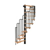 Minka STAIRS Priestorovo točité schodisko Metallica buk/čierna 130 x 78 cm Minka STAIRS Priestorovo točité schodisko Metallica buk/čierna 130 x 78 cm