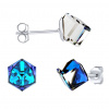 Stříbrné náušnice kostky Swarovski® Crystals 6 mm Bermuda Blue VSW4841E6PDBB Stříbrné náušnice kostky Swarovski® Crystals 6 mm Bermuda Blue VSW4841E6PDBB