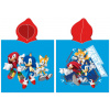 Detské pončo 55x110 Ježko Sonic a kamaráti Detské pončo 55x110 Ježko Sonic a kamaráti