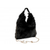 Kožušinová kabelka čierna 1ks Kožušinová kabelka čierna 1ks