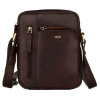Pánska kožená crossbody taška hnedá - Peterson Ridas hnedá Pánska kožená crossbody taška hnedá - Peterson Ridas hnedá
