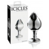 Icicles No. 25 - análny kolík - sklo - kužeľový - priehľadný Icicles No. 25 - análny kolík - sklo - kužeľový - priehľadný