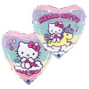Fóliový balón srdce Hello Kitty 45cm Fóliový balón srdce Hello Kitty 45cm