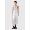 Šaty AllSaints ALEXIA W203DC strieborná 40 Šaty AllSaints ALEXIA W203DC strieborná 40