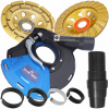 Odsávací kryt na uhlovú brúsku 115-125mm proti prachu + 2 kotúče sada Odsávací kryt na uhlovú brúsku 115-125mm proti prachu + 2 kotúče sada