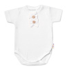 Baby Nellys Dojčenské rebrované body s gombíkmi kr. rukáv, Girl - biele Baby Nellys Dojčenské rebrované body s gombíkmi kr. rukáv, Girl - biele