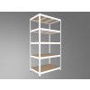 Kovový regál do domácnosti Biedrax 60 x 90 x 240 cm, biely - 5 políc MDF, 300 kg Kovový regál do domácnosti Biedrax 60 x 90 x 240 cm, biely - 5 políc MDF, 300 kg