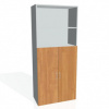 Policová skriňa Drive, 80x185x42 cm, jelša/sivá Policová skriňa Drive, 80x185x42 cm, jelša/sivá