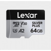 Lexar microSDXC Professional SILVER Plus UHS-I/U3/A2/4K R205/W100 (V30) 64GB LMSSIPL064G-BNANG Lexar microSDXC Professional SILVER Plus UHS-I/U3/A2/4K R205/W100 (V30) 64GB LMSSIPL064G-BNANG