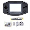 ČIERNA NÁHRADNÁ KRYTKA SHELL GUMIČKY TLAČIDLÁ RÝCHLE PRE GAMEBOY ADVANCE GBA ČIERNA NÁHRADNÁ KRYTKA SHELL GUMIČKY TLAČIDLÁ RÝCHLE PRE GAMEBOY ADVANCE GBA