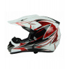 Dětská moto přilba Xtreme bílo-červená velikosti 53-61cm Dětská moto přilba Xtreme bílo-červená velikosti 53-61cm