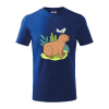 Kapybara a vtáčik - Tričko detské bavlnené - 122 cm/6 rokov ( Kráľovská modrá ) Kapybara a vtáčik - Tričko detské bavlnené - 122 cm/6 rokov ( Kráľovská modrá )