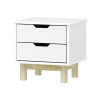 Nočný stolík 2 zásuvky BONITO 2 biely lak Nočný stolík 2 zásuvky BONITO 2 biely lak