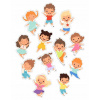 Obojstranné dekorácie na okná - Veselé deti 12ks Obojstranné dekorácie na okná - Veselé deti 12ks