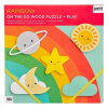 Petitcollage robustné drevené puzzle Rainbow Petitcollage robustné drevené puzzle Rainbow