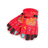Detské zimné rukavice dinosaurus - červená Detské zimné rukavice dinosaurus - červená