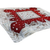 Vianočný gobelínový obrus na stôl Zimná krajinka na bordovom 90x90 cm Chenille IT029 Vianočný gobelínový obrus na stôl Zimná krajinka na bordovom 90x90 cm Chenille IT029