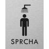 Štítok na dvere strieb.mat. 7x9cm Picto / SPRCHY muži Štítok na dvere strieb.mat. 7x9cm Picto / SPRCHY muži