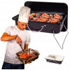 Gril na drevené uhlie - Malý prenosný mini turistický mini gril je priestranný (Malý prenosný mini turistický mini gril je priestranný) Gril na drevené uhlie - Malý prenosný mini turistický mini gril je priestranný (Malý prenosný mini turistický mini gril je priestranný)