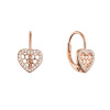 Pozlátené strieborné náušnice srdiečka 11715.1 rose gold Pozlátené strieborné náušnice srdiečka 11715.1 rose gold