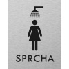 Štítok na dvere strieb.mat. 7x9cm Picto / SPRCHY ženy Štítok na dvere strieb.mat. 7x9cm Picto / SPRCHY ženy