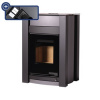 Teplovodní krbová kamna s výměníkem HS Flamingo KALMAR 11/7 šedá ER Teplovodní krbová kamna s výměníkem HS Flamingo KALMAR 11/7 šedá ER