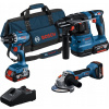 Bosch aku súprava 18V (GSR 18V-45 + GWS 18V-8 + GBH 18V-22) 3x4,0Ah taška Bosch aku súprava 18V (GSR 18V-45 + GWS 18V-8 + GBH 18V-22) 3x4,0Ah taška