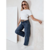 Dámske džínsy so širokými nohavicami, modré Dámske džínsy so širokými nohavicami, modré