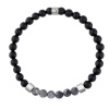 Manoki Korálkový náramek Riccardo - 6 mm Onyx, šedý Jaspis BA1048BS Černá 21 cm Manoki Korálkový náramek Riccardo - 6 mm Onyx, šedý Jaspis BA1048BS Černá 21 cm