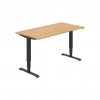 Hobis Pracovný stôl RUN, ZO, 3S, 160x64,5-130,5x80 cm, dub/čierna Hobis Pracovný stôl RUN, ZO, 3S, 160x64,5-130,5x80 cm, dub/čierna