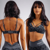 NEBBIA - Medium support športová podprsenka s leopardím vzorom PRIMAL 854 (BLACK LEOPARD) - S NEBBIA - Medium support športová podprsenka s leopardím vzorom PRIMAL 854 (BLACK LEOPARD) - S