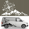 Šablóna na maľovanie na auto CAMPER GRAFIKA KOMPAS RUŽA VETROV HORY 43x77 Šablóna na maľovanie na auto CAMPER GRAFIKA KOMPAS RUŽA VETROV HORY 43x77