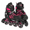 Nastaviteľné kolieskové korčule Ramiz 34-38 čierno-ružové, 4 kolieska 70 mm, ložiská ABEC-7 Nastaviteľné kolieskové korčule Ramiz 34-38 čierno-ružové, 4 kolieska 70 mm, ložiská ABEC-7